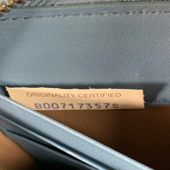 BOTTEGA VENETA Blue Woven Intrecchiato Leather Zipper Checkbook Wallet - Picture 8 of 9